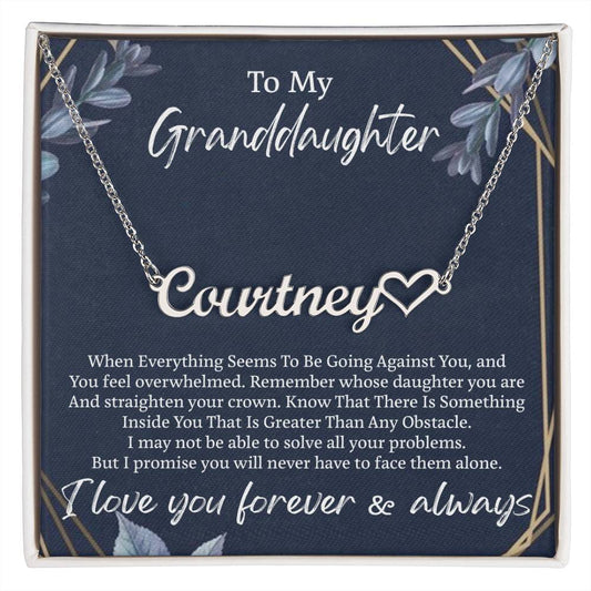 My Daughter Necklace From Dad With Heartfelt Message, Father Daughter Gifts From Dad, Birthday Gift For Daughter, Heart Name Necklace