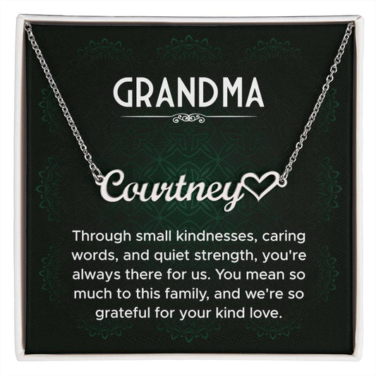 Grandma Jewelry From Granddaughter Mothers Day Necklace Christmas Birthday Gift From Grandson To My Grandmother Present With Message Card