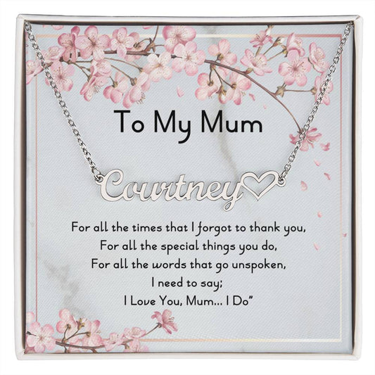 Personalized Heart Name Necklace, Gifts for mum, Christmas gift, necklace for mum, mum birthday, gifts for her, Mum Jewelry