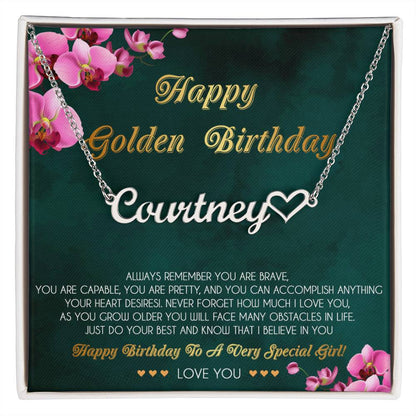 Golden Birthday Gift Necklace • Happy Golden Birthday • Personalized Birthday Gift • Meaningful Present for Her • Custom Birthday Gift