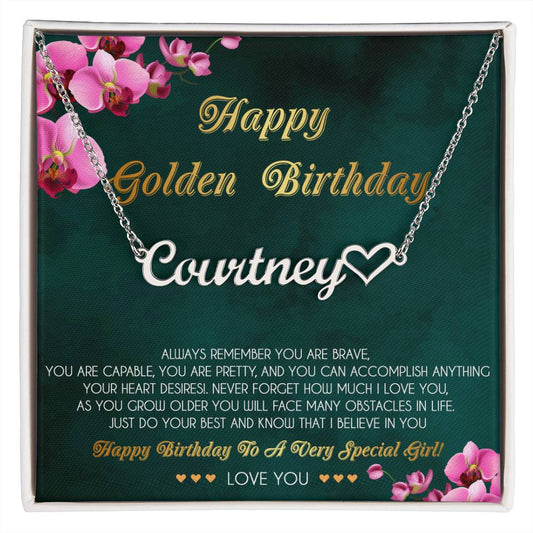 Golden Birthday Gift Necklace • Happy Golden Birthday • Personalized Birthday Gift • Meaningful Present for Her • Custom Birthday Gift