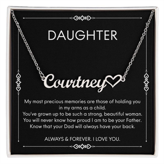 Birthday Gifts For Daughter Necklace, Father Daughter Jewelry, Gifts For Daughter From Dad, Daughter Jewelry From Dad