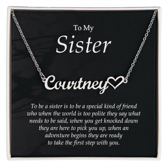 Heart Necklace for Sister - Christmas Gift, Birthday Present, Unique Sister Gift