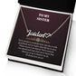 To My Sister Heart Name Necklace