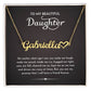 Daughter Gifts From Mom Dad To My Daughter Heart Name Necklace Graduation Gifts Birthday Christmas Message Card LED Gift Box