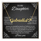 To My Daughter Heart  Name Necklace, Daughter Necklace, Gift For Daughter, Daughter Necklace, Daughter Jewelry From Mom Dad