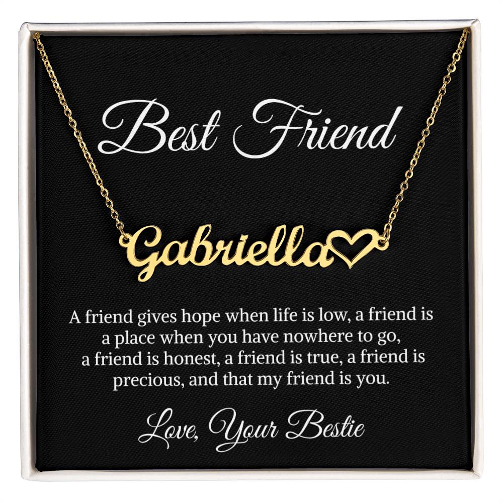 Best Friend Necklace, Personalized Sign Style Name Necklace for Best Friend, Personalized Jewelry Best Friend, Best Friend Appreciation Gift