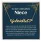 To My Niece Heart Name Necklace