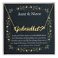Aunt Gifts from Niece, Gifts for Niece from Aunt, Aunt and Niece Personalized Name Necklace, Name Heart Necklace Jewelry
