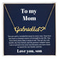 To My Mom Gifts - Necklace for Mom - Necklace Gift for Mom from Daughter - Heart Name Necklace Card