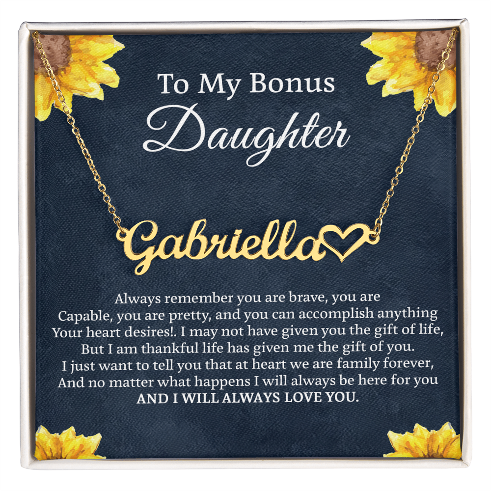 Bonus Daughter Heart Name Necklace _612
