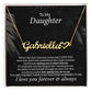 To My Daughter Necklace Jewelry Gift From Dad Mom, Heart Name Necklace