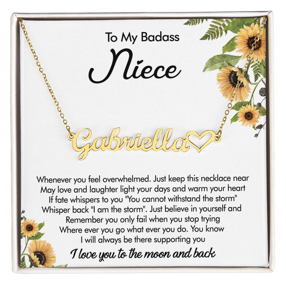 To My Niece, Niece Necklace, Niece Gift from Aunt, Niece Gift, Birthday Gift for Niece, Niece Birthday Card, Gift for Niece Necklace, Sterling Silver
