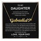 Gifts to My Daughter Necklace From Dad Heart Name Necklace Father Daughter Necklaces On Birthday, Anniversary Includes Gift Box