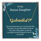 To My Bonus Daughter Stunning Heart Name Necklace for My Beloved Bonus Daughter – A Timeless Jewelry Gift