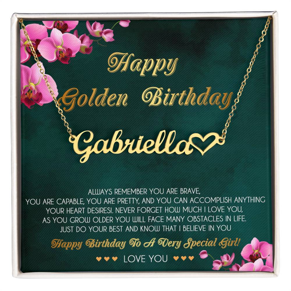 Golden Birthday Gift Necklace • Happy Golden Birthday • Personalized Birthday Gift • Meaningful Present for Her • Custom Birthday Gift