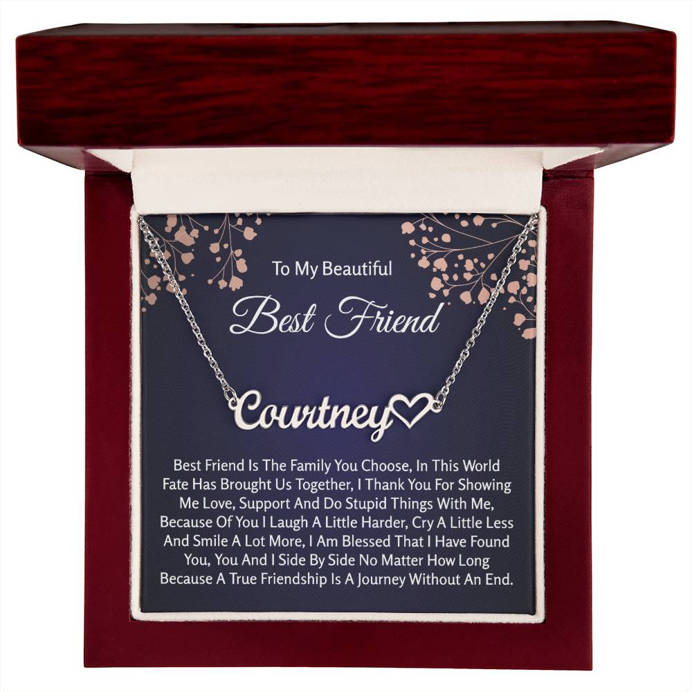 Gift For Best Friend | Best Friend Heart Name Necklace | Best Friend Birthday | Best Friend Birthday | Best Friend Jewelry