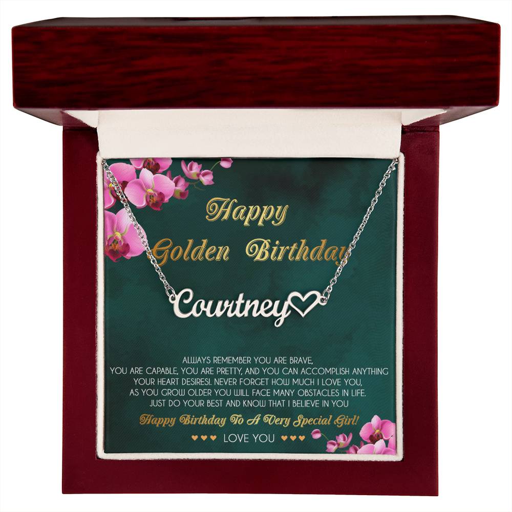 Golden Birthday Gift Necklace • Happy Golden Birthday • Personalized Birthday Gift • Meaningful Present for Her • Custom Birthday Gift