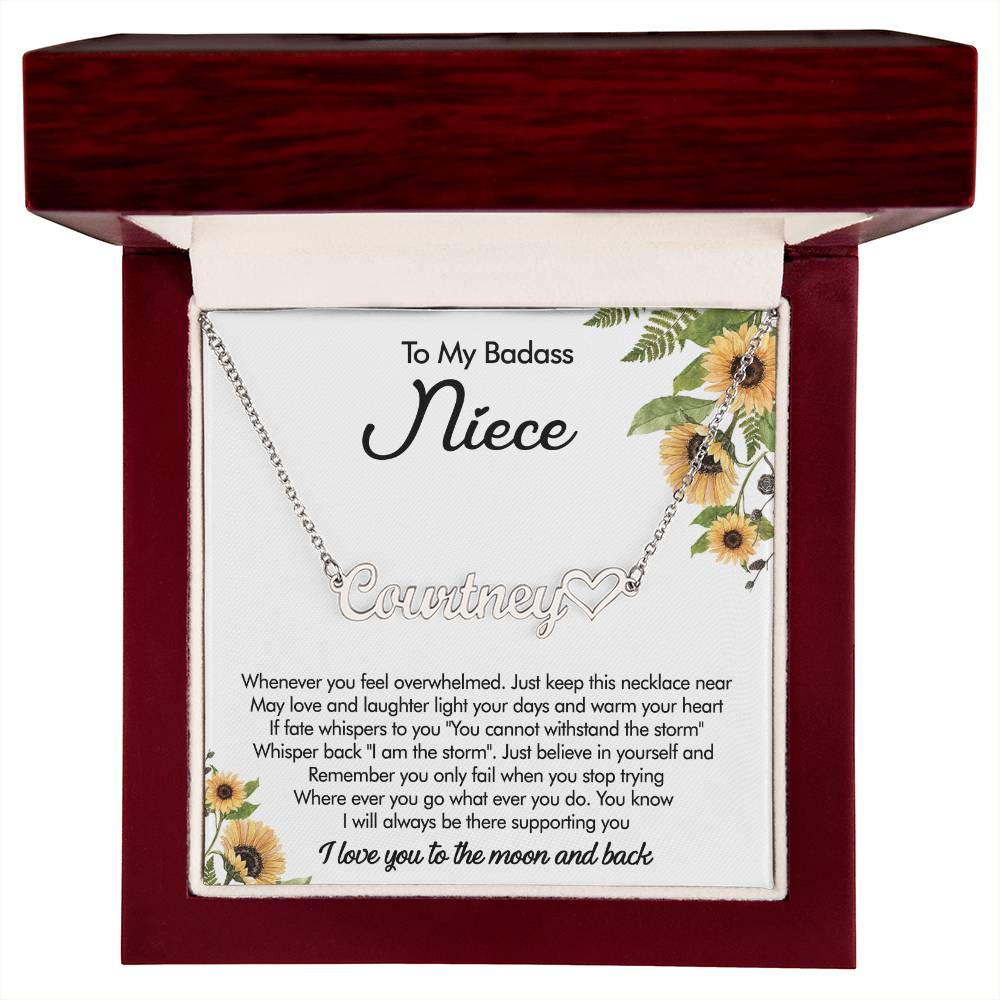 To My Niece, Niece Necklace, Niece Gift from Aunt, Niece Gift, Birthday Gift for Niece, Niece Birthday Card, Gift for Niece Necklace, Sterling Silver