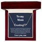 To My Mom Gifts - Necklace for Mom - Necklace Gift for Mom from Daughter - Heart Name Necklace Card
