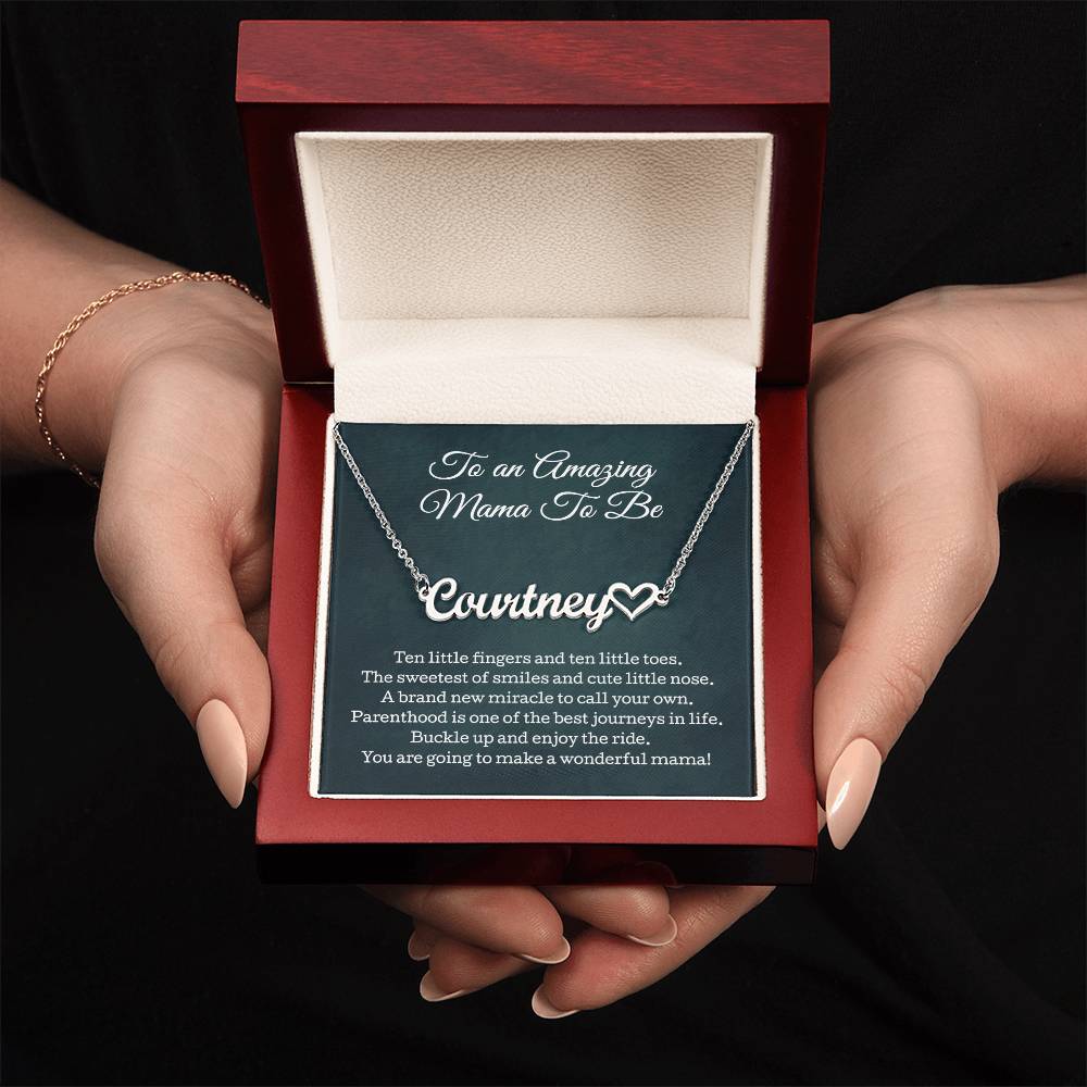 Heart Name Necklace for Women, Mothers Day Wedding Christmas Birthday Gifts for Grandma, Mom, Mother in Law, Mother of the Groom