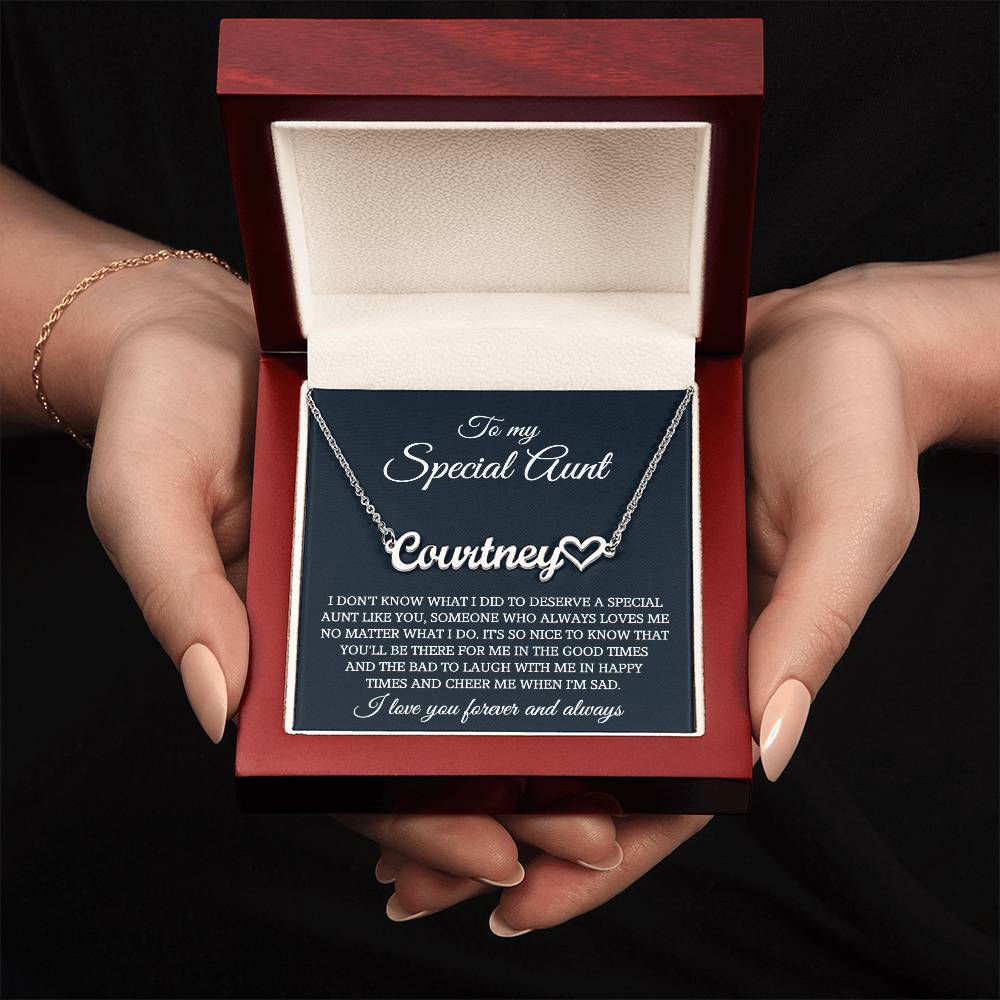 To My Aunt Style Heart Necklace Gifts, Best Aunt Ever Necklace Jewelry Sentimental Gifts for Aunt Auntie