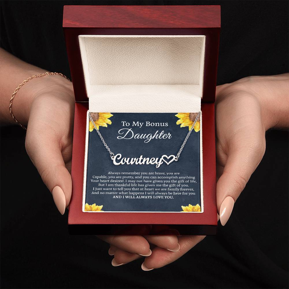 Bonus Daughter Heart Name Necklace _612