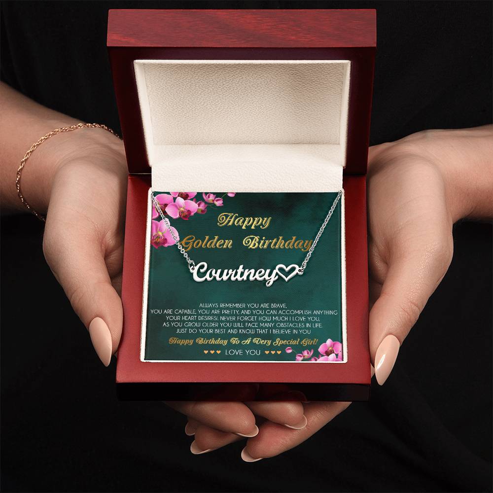 Golden Birthday Gift Necklace • Happy Golden Birthday • Personalized Birthday Gift • Meaningful Present for Her • Custom Birthday Gift