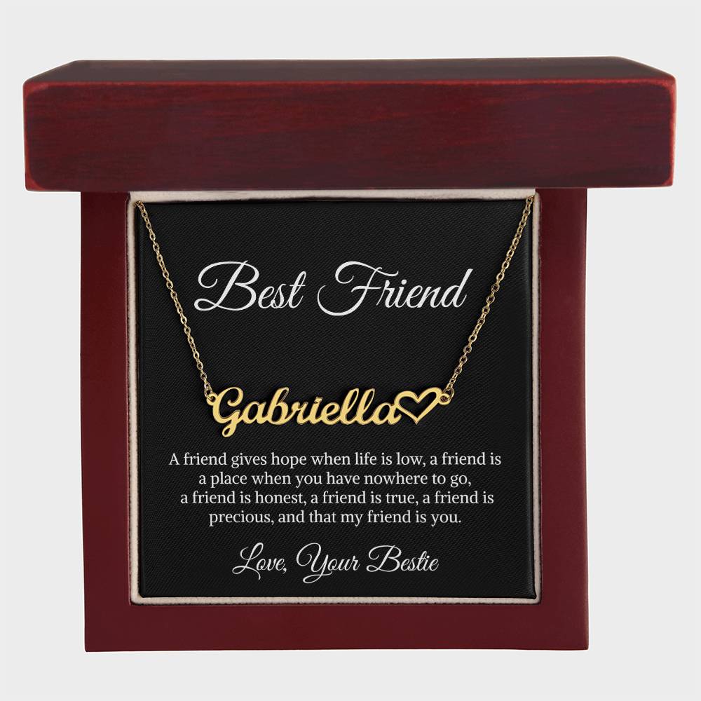 Best Friend Necklace, Personalized Sign Style Name Necklace for Best Friend, Personalized Jewelry Best Friend, Best Friend Appreciation Gift