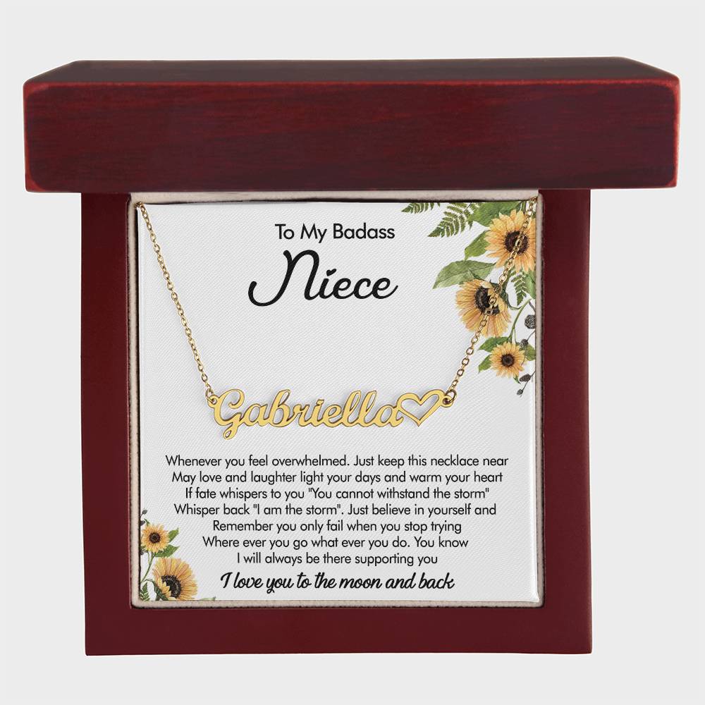 To My Niece, Niece Necklace, Niece Gift from Aunt, Niece Gift, Birthday Gift for Niece, Niece Birthday Card, Gift for Niece Necklace, Sterling Silver