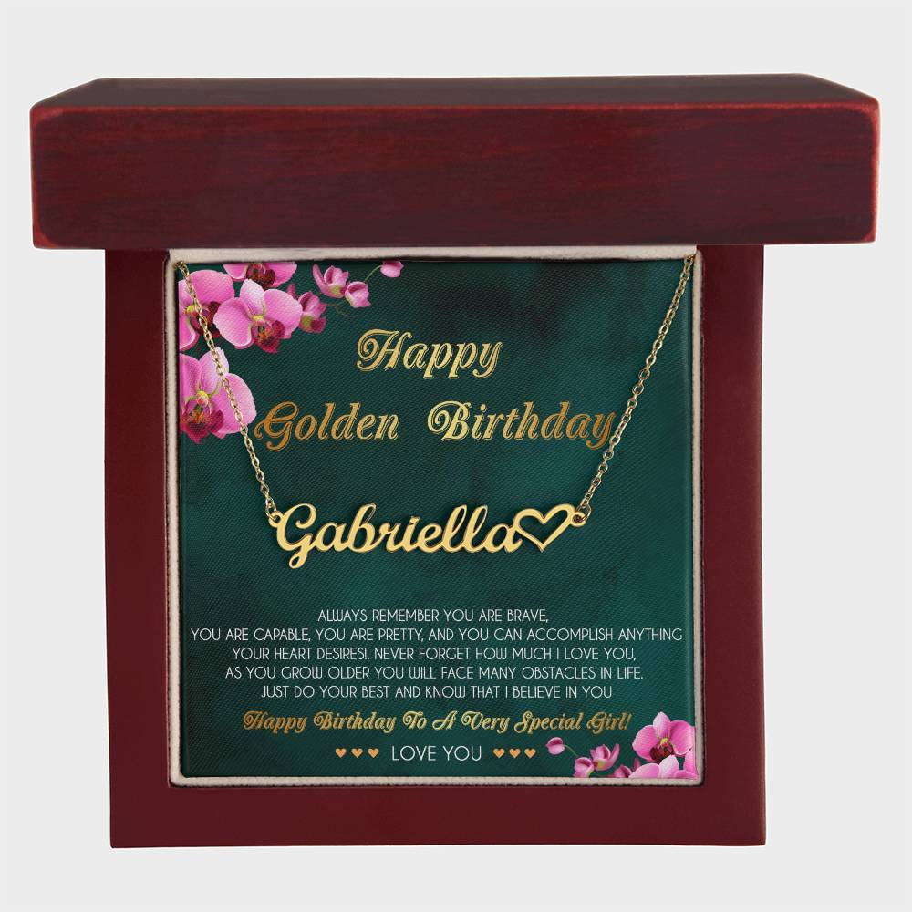 Golden Birthday Gift Necklace • Happy Golden Birthday • Personalized Birthday Gift • Meaningful Present for Her • Custom Birthday Gift