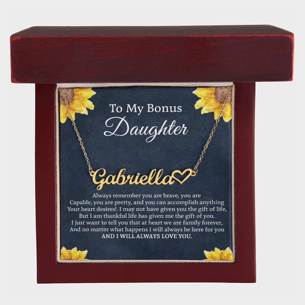 Bonus Daughter Heart Name Necklace _612