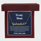 To My Mom Gifts - Necklace for Mom - Necklace Gift for Mom from Daughter - Heart Name Necklace Card