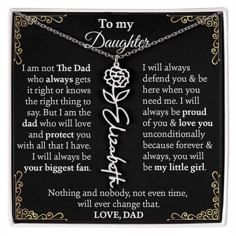 flower name necklace