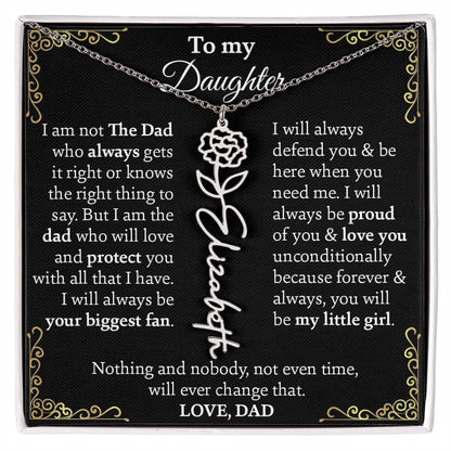 flower name necklace