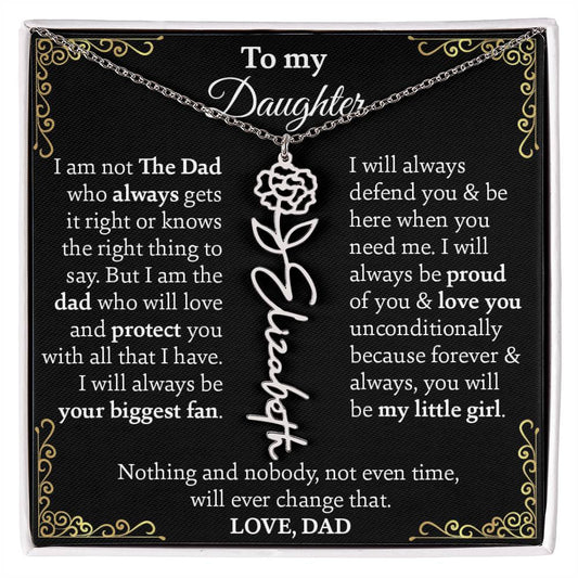 flower name necklace