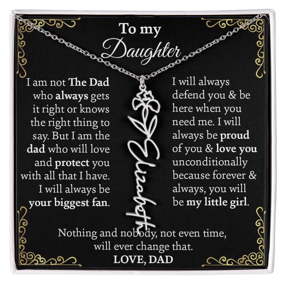 flower name necklace