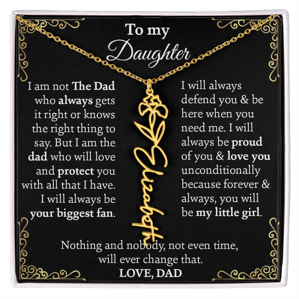 flower name necklace