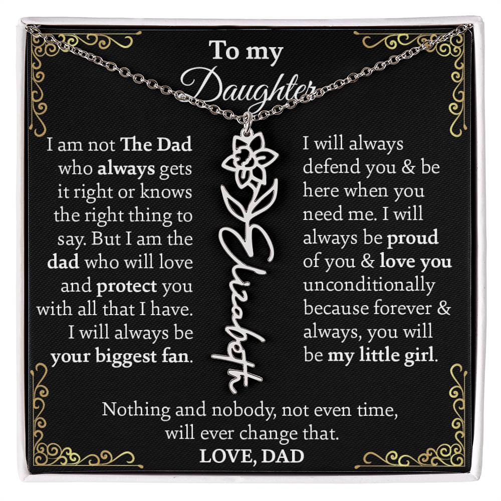 flower name necklace