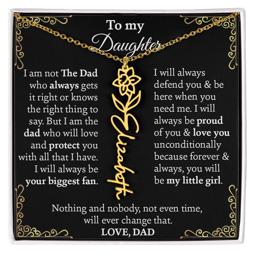 flower name necklace