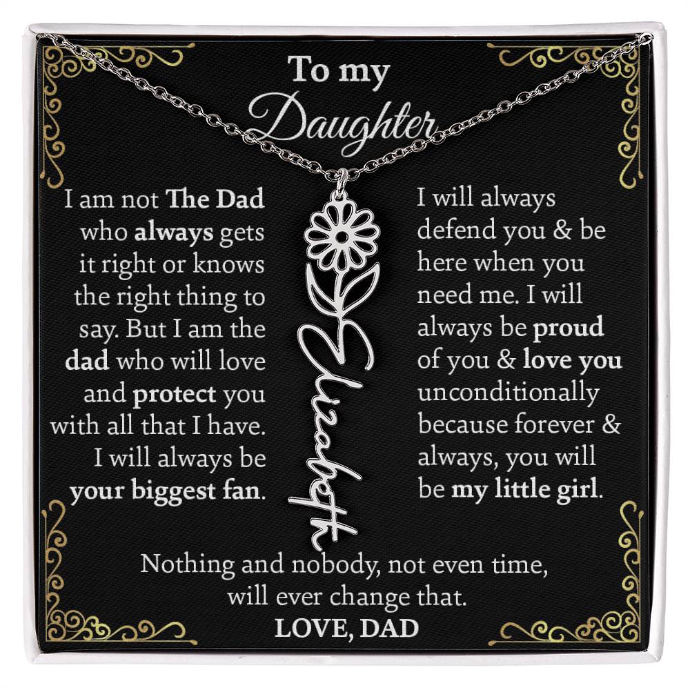 flower name necklace