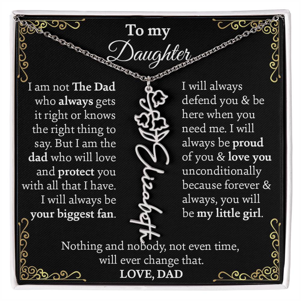 flower name necklace