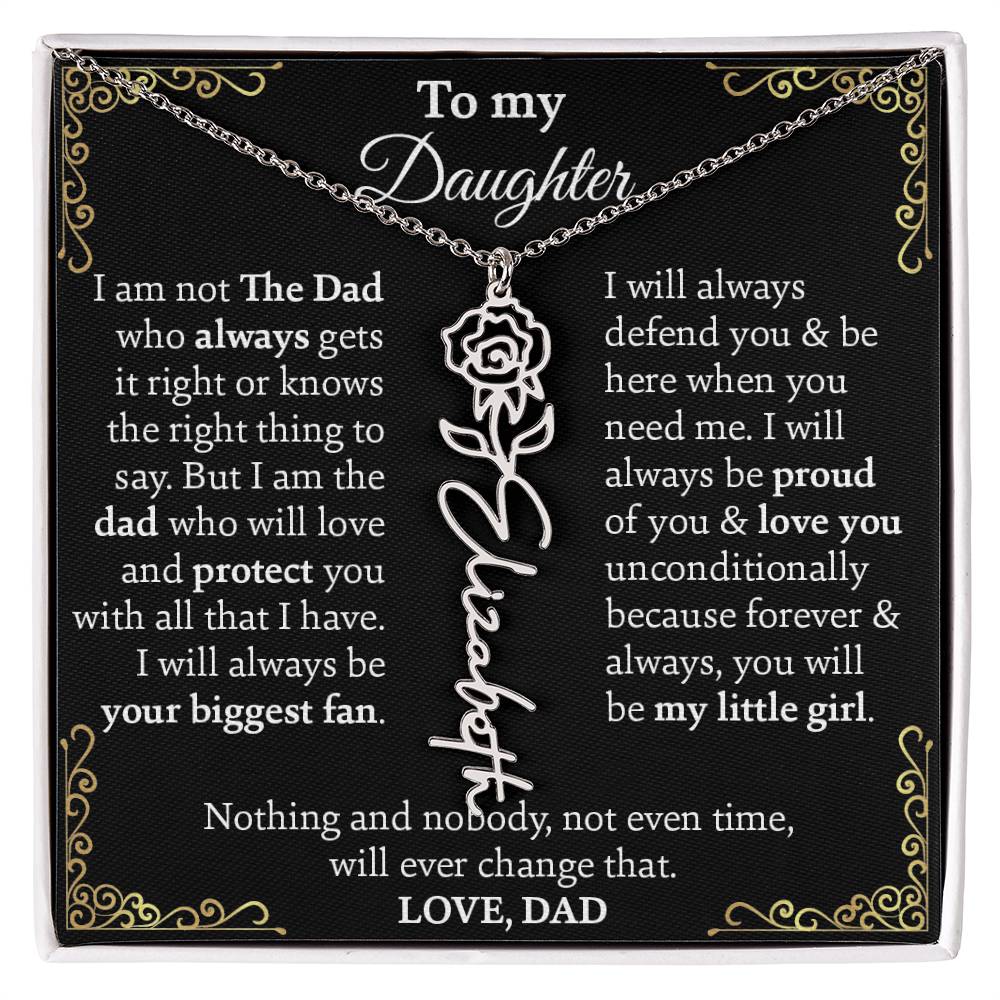 flower name necklace