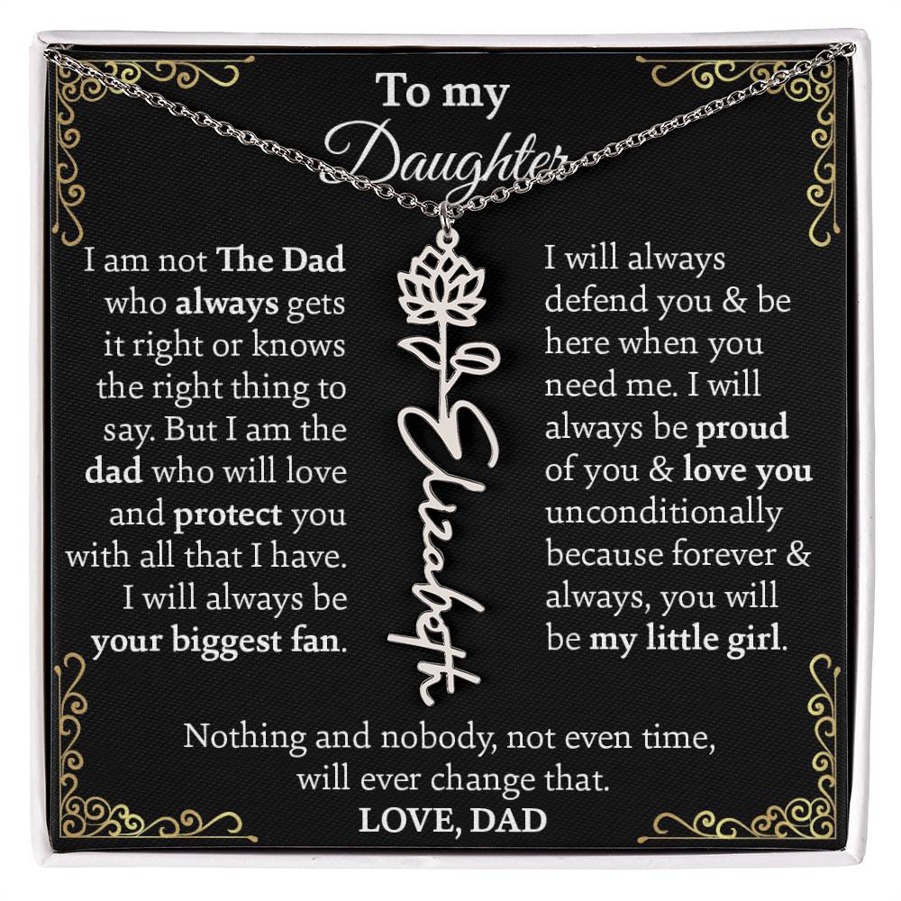 flower name necklace