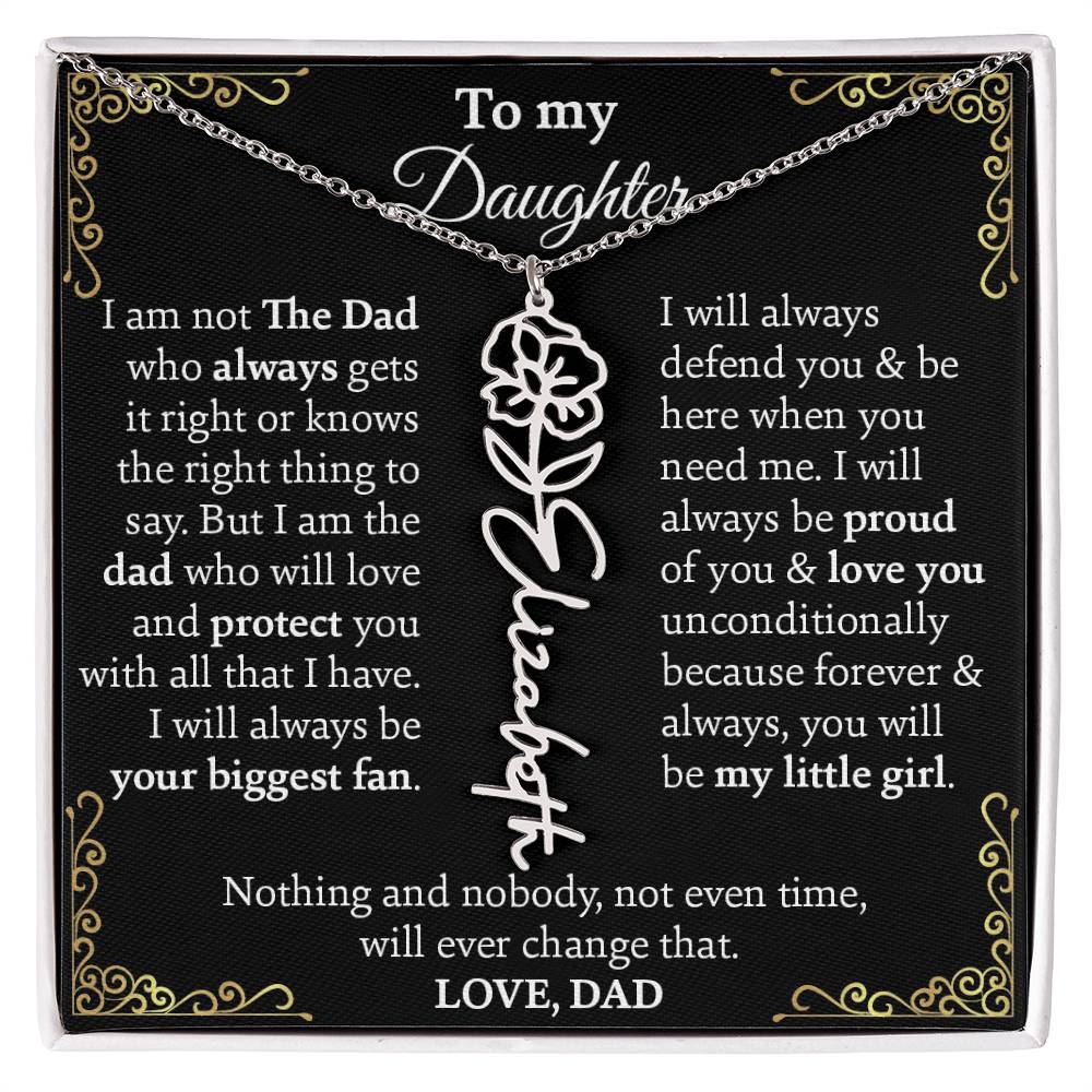 flower name necklace