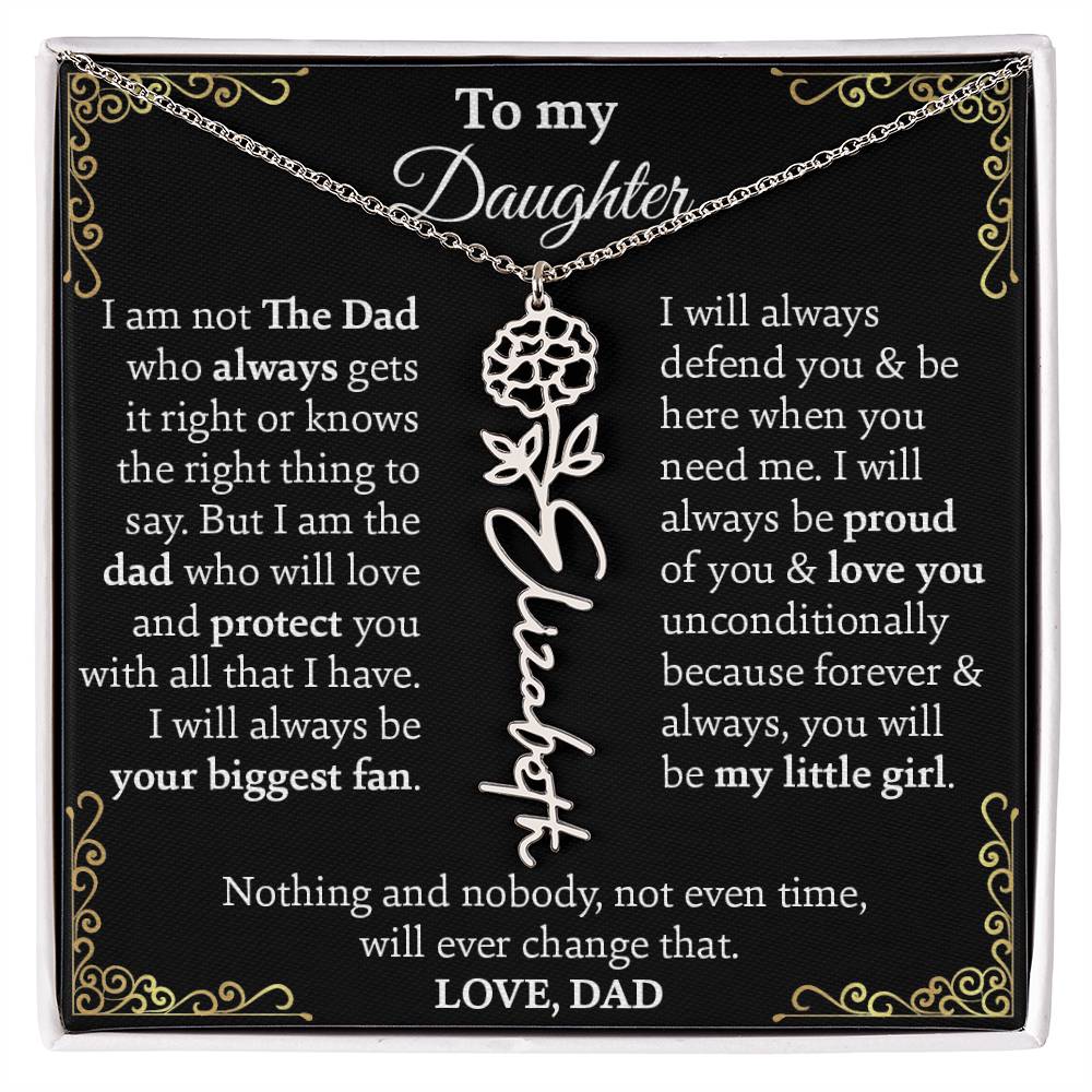 flower name necklace