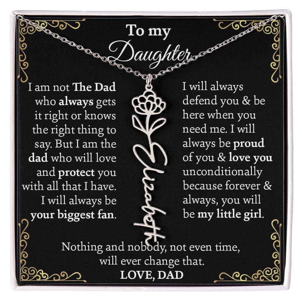 flower name necklace