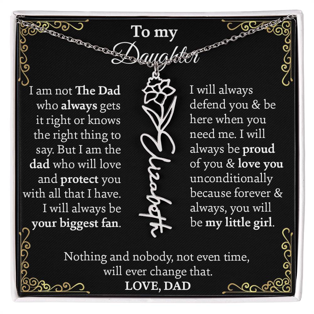 flower name necklace