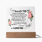 Gifts for My Wife: Acrylic Square Plaque - A Husband's Gift to His Beloved Wife