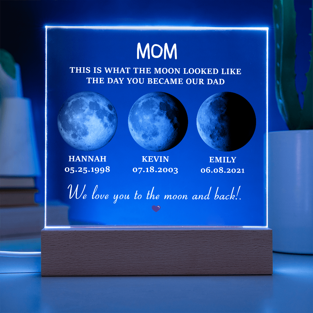 mom acrylic square mom personalized
